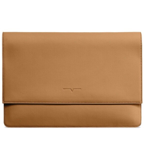 New Von Holzhausen MacBook Portfolio 16" vegan Leather Cover Caramel Brown Apple - Picture 1 of 11